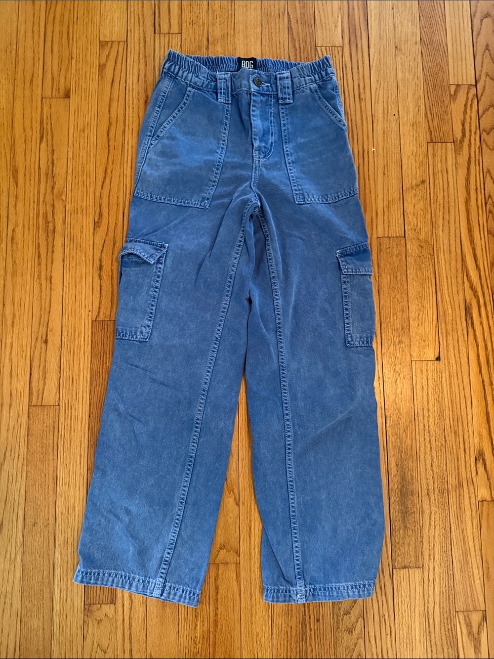 BDG Urban Outfitters Washed Blue Women's Cargo Jeans